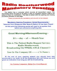 Opening Proceedure